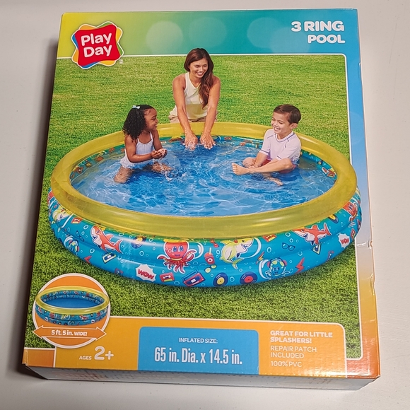 Play Day 3 Ring Pool, 65 inch x 14.5 inch - Picture 1 of 3